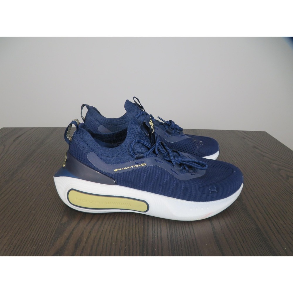 Navy Midshipmen Shoes Mens 8 Under Armour HOVR Phantom 4 Blue Team Issued